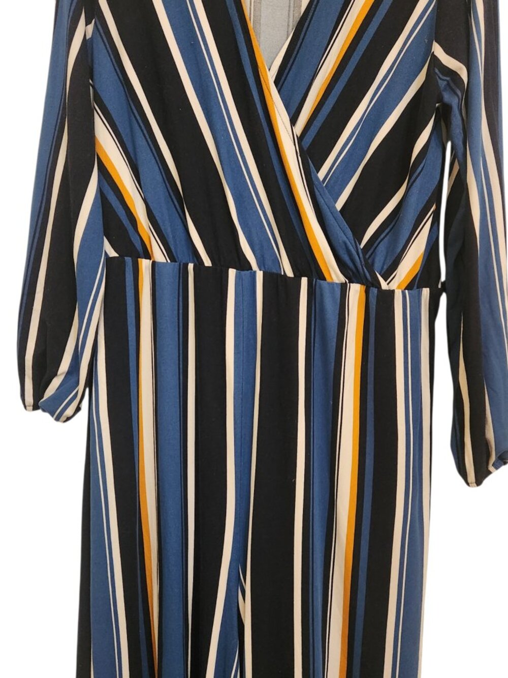 No Boundaries Cold Shoulder Striped Jumpsuit Size XL (15-17) - Picture 6 of 8